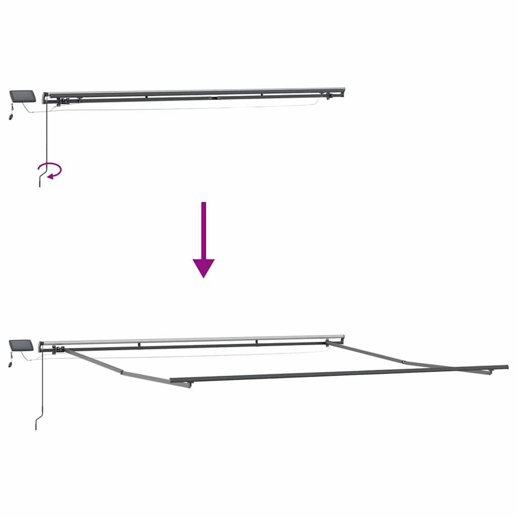 Markisenrahmen Anthrazit 500 x 350 cm Aluminium
