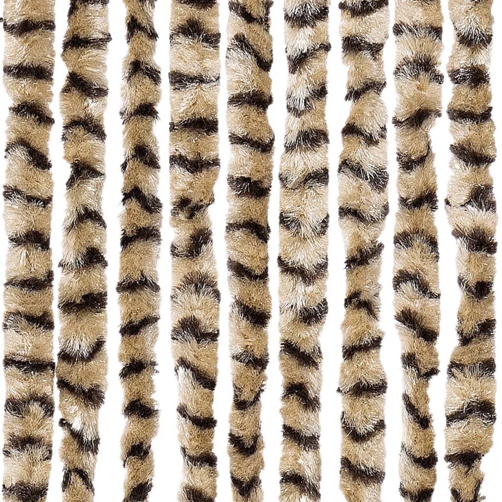 vidaXL Insektenschutz-Vorhang Beige und Braun 100x220 cm Chenille