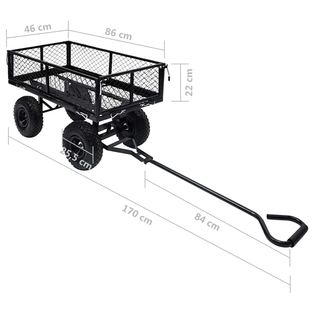 Gartenwagen Schwarz 250 kg