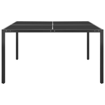 vidaXL Gartentisch Anthrazit 130x130x72 cm Stahl und Glas