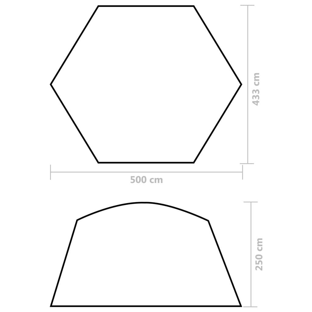 vidaXL Pool-Zelt Stoff 500x433x250 cm Gelb