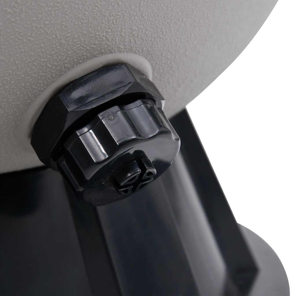 Pool-Sandfilter mit seitlich montiertem 6-Wege-Ventil Grau