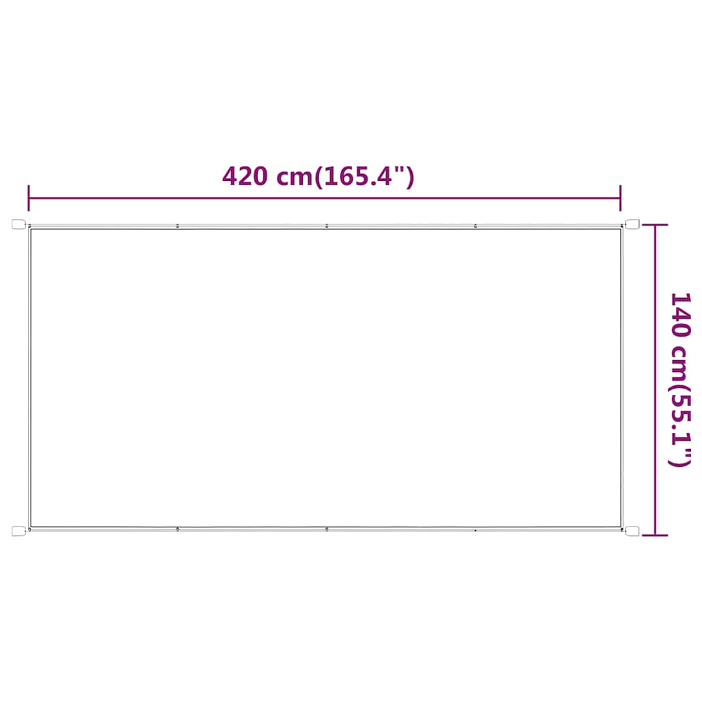 vidaXL Store Vertical Blanc 140x420 cm Tissu Oxford
