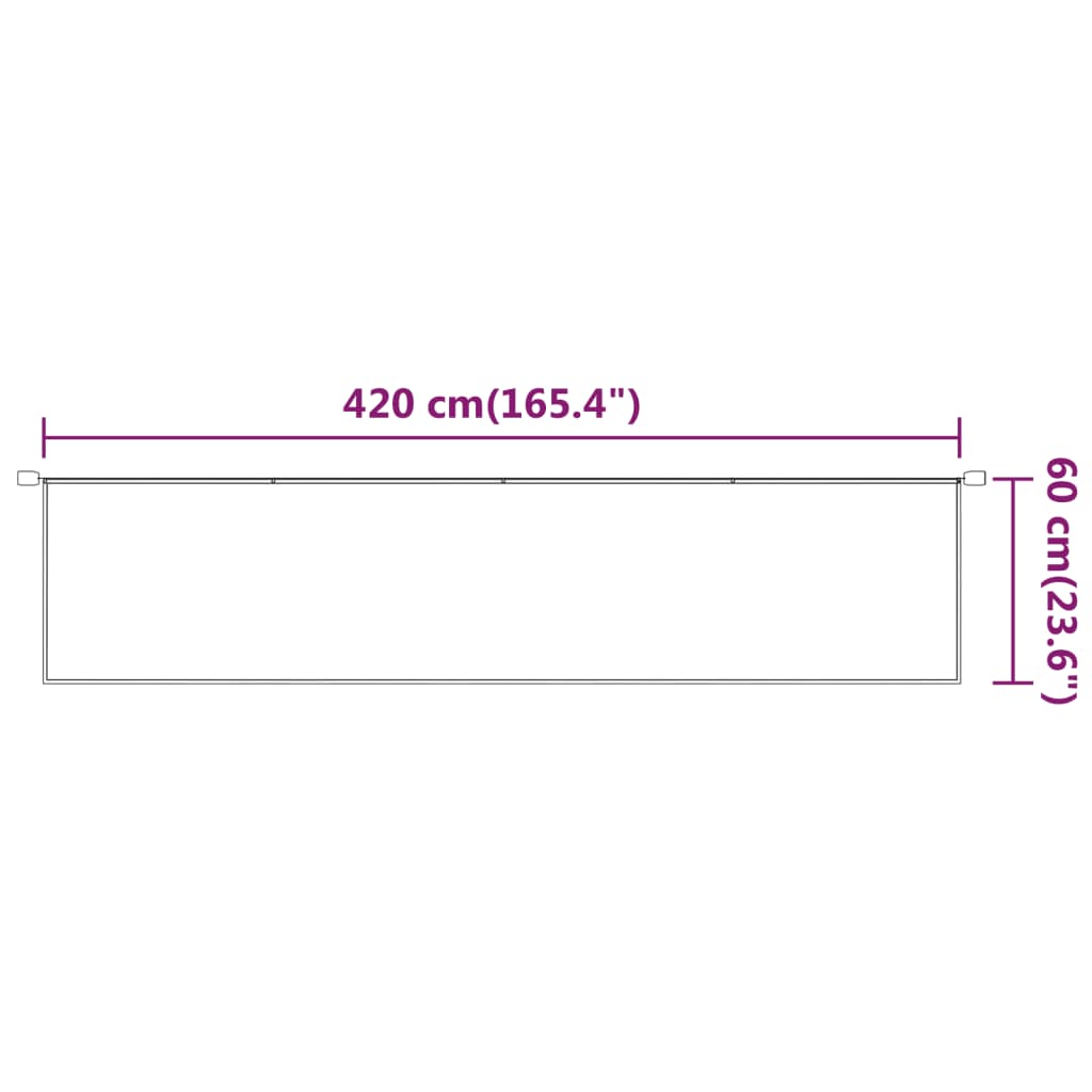 vidaXL Senkrechtmarkise Anthrazit 60x420 cm Oxford-Gewebe