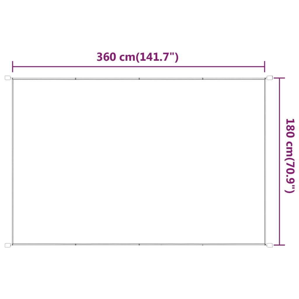 vidaXL Senkrechtmarkise Hellgrün 180x360 cm Oxford-Gewebe