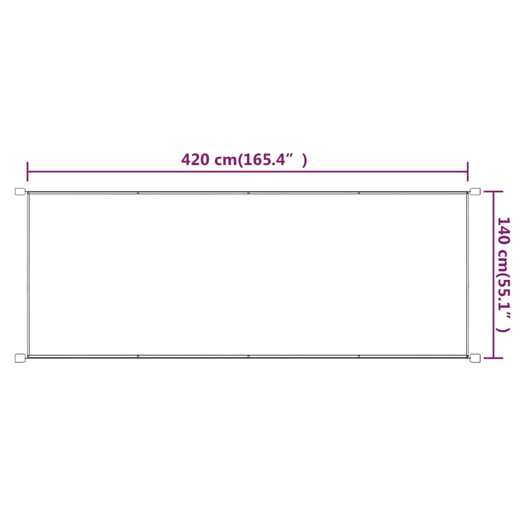 vidaXL Senkrechtmarkise Taupe 140x420 cm Oxford-Gewebe