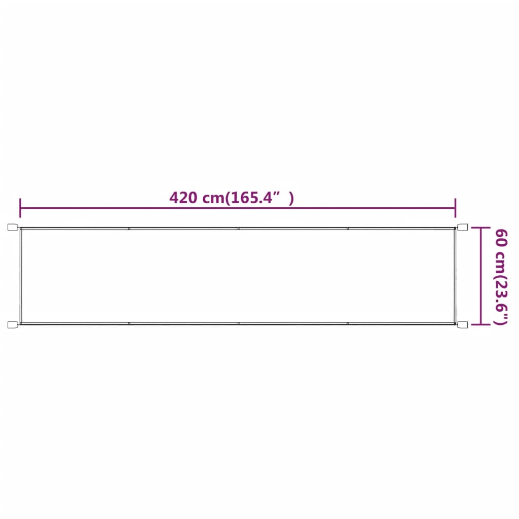 vidaXL Auvent Vertical Bleu 60x420 cm Tissu Oxford