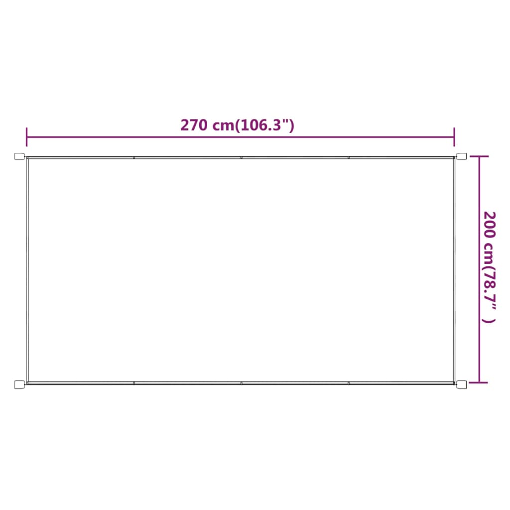 vidaXL Store vertical bleu 200x270 cm Tissu Oxford