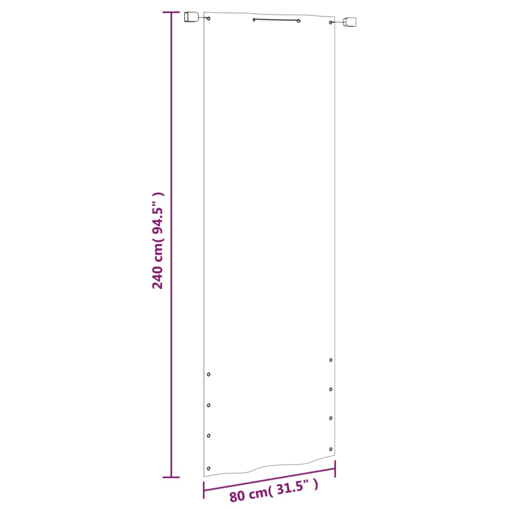 vidaXL Balkon-Sichtschutz Hellgrün 80x240 cm Oxford-Gewebe