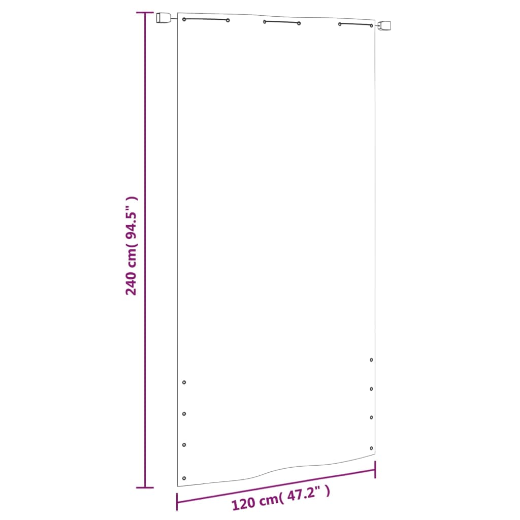 vidaXL Balkon-Sichtschutz Hellgrün 120x240 cm Oxford-Gewebe