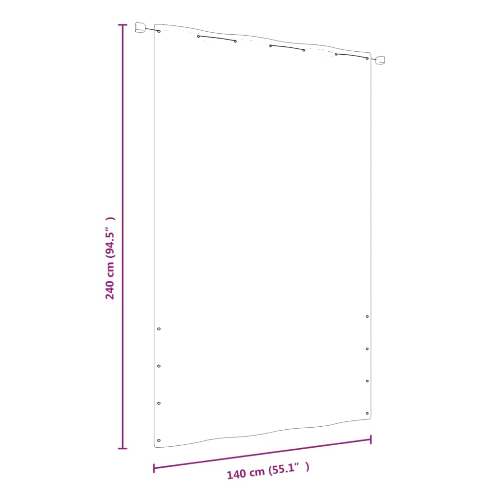 vidaXL Balkon-Sichtschutz Schwarz 140x240 cm Oxford-Gewebe