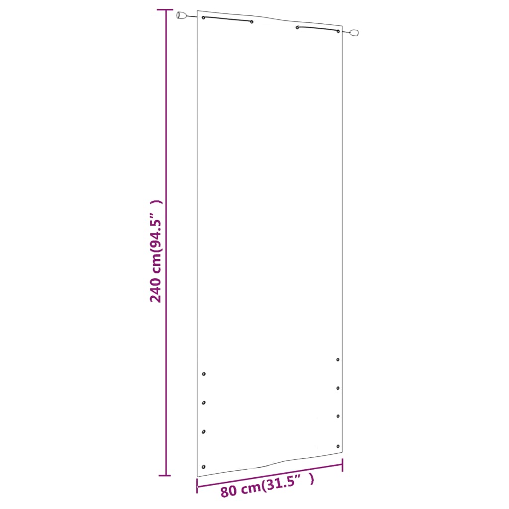 vidaXL Balkon-Sichtschutz Braun 80x240 cm Oxford-Gewebe