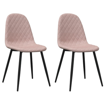 vidaXL Chaises de salle à manger 2 pcs Velours rose