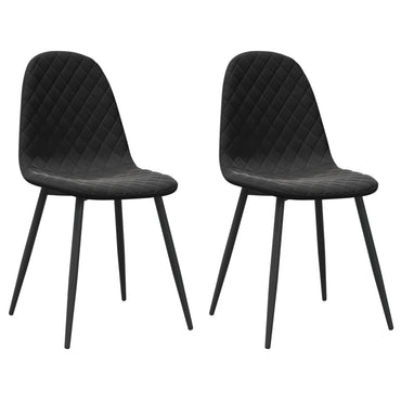vidaXL Chaises de salle à manger 2 pcs Velours noir