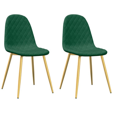 vidaXL Chaises de salle à manger 2 pcs Velours vert foncé
