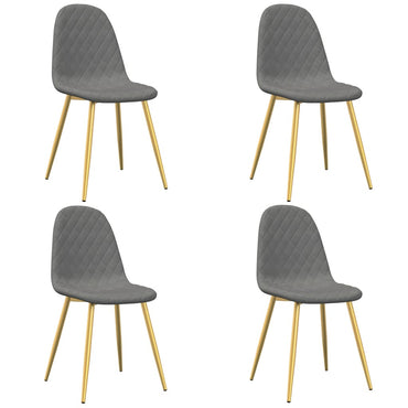 vidaXL Chaises de salle à manger 4 pcs Velours Gris clair
