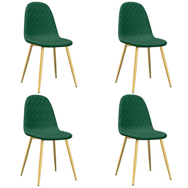vidaXL Chaises de salle à manger 4 pcs Vert foncé Velours
