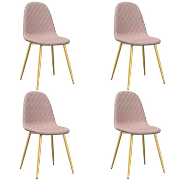 vidaXL Chaises de salle à manger 4 pcs Velours rose