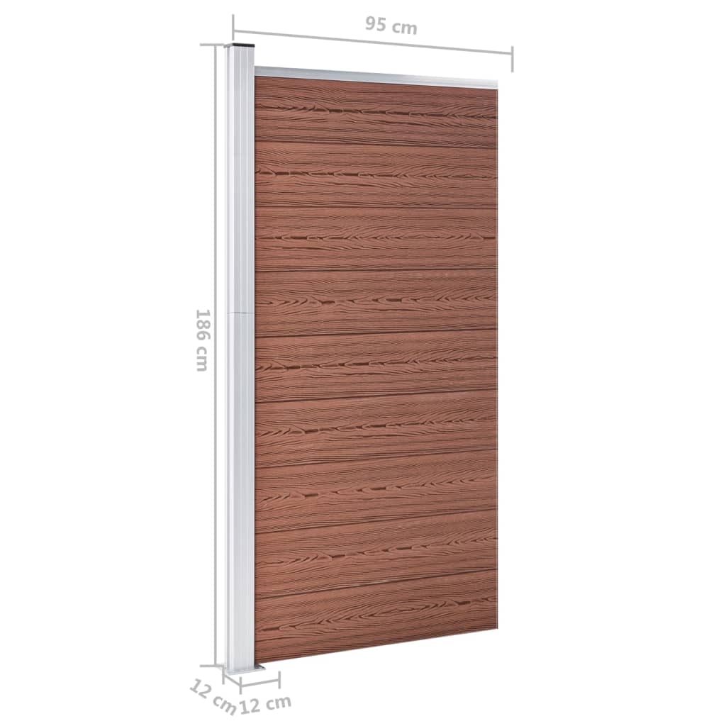 vidaXL Panneau de clôture en WPC 95x186 cm Marron