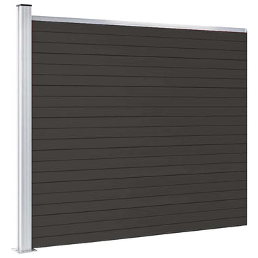 vidaXL Panneau de clôture en WPC 175x146 cm Noir