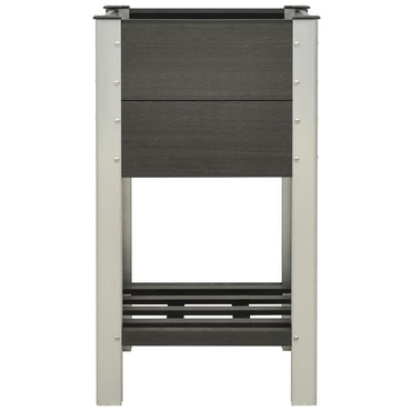 vidaXL Carré potager surélevé avec étagère 50x50x90 cm WPC gris