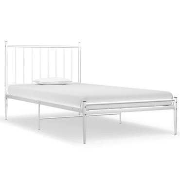 vidaXL Bett Weiß Metall 100x200 cm