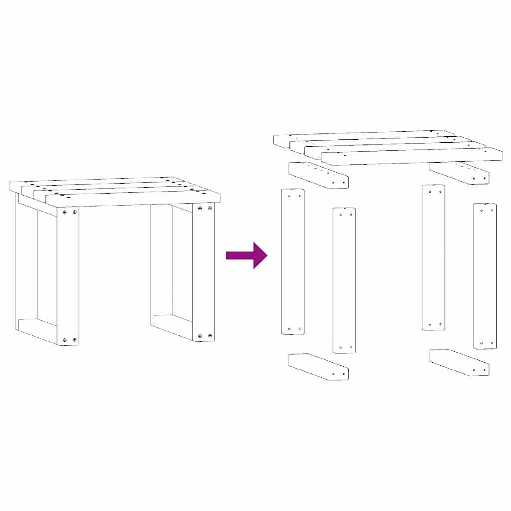 Garten-Sonnenliege mit Tisch Kiefernholz Imprägniert