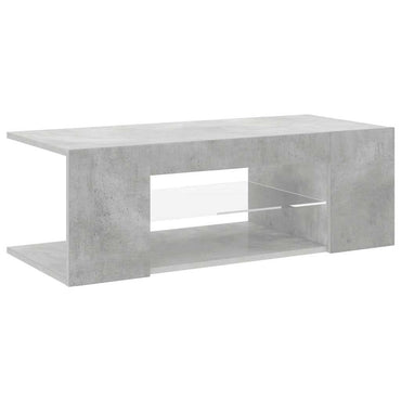 vidaXL Meuble TV avec lumières LED Gris béton 90x39x30 cm
