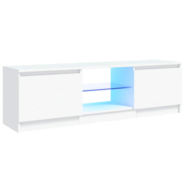 Meuble TV vidaXL avec lumières LED Blanc 120x30x36 cm