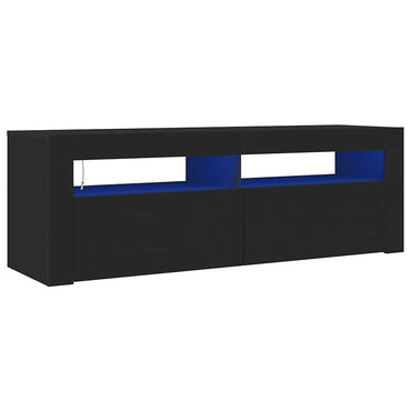 Meuble TV vidaXL avec lumières LED noir 120x35x40 cm