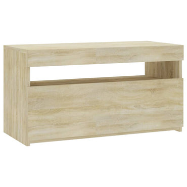 Meuble TV vidaXL avec lumières LED chêne Sonoma 75x35x40 cm