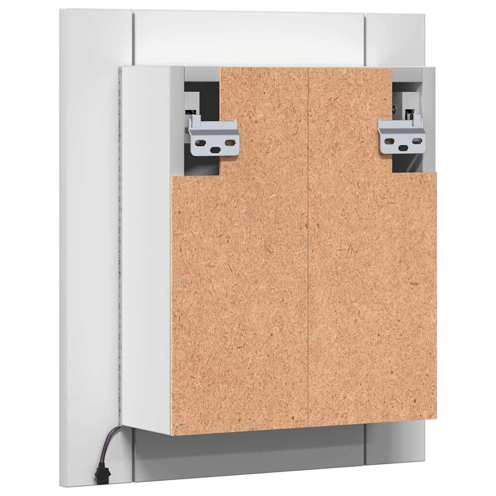 LED-Bad-Spiegelschrank Weiß 40x12x45 cm Acryl