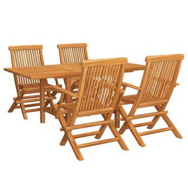 vidaXL Ensemble de salle à manger de jardin 5 pcs en teck massif