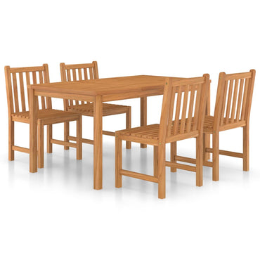 vidaXL 5-teiliges Garten-Ess-Set 150 x 90 cm Massivholz Teak