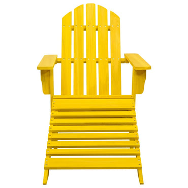 vidaXL Adirondack-Gartenstuhl mit Fußteil Massivholz Tanne Gelb