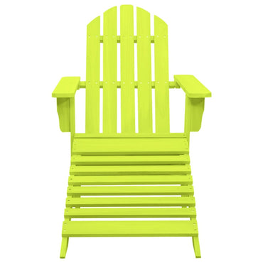 vidaXL Adirondack-Gartenstuhl mit Fußteil Massivholz Tanne Grün