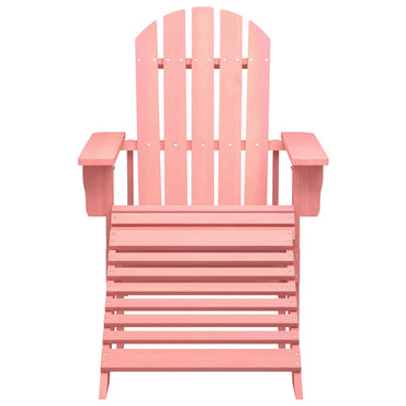 vidaXL Adirondack-Gartenstuhl mit Fußteil Massivholz Tanne Rosa