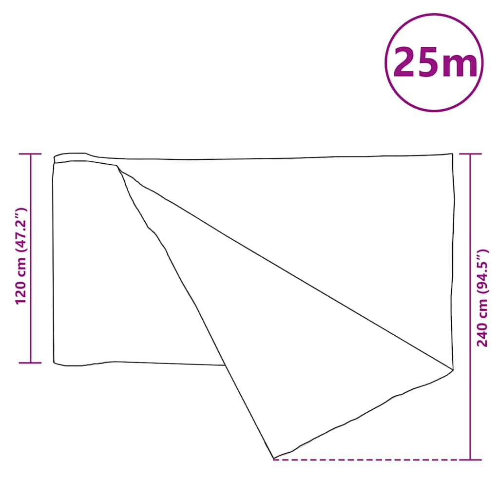 vidaXL Zaunblende Schwarz 1,2x25 m HDPE 75 g/m²