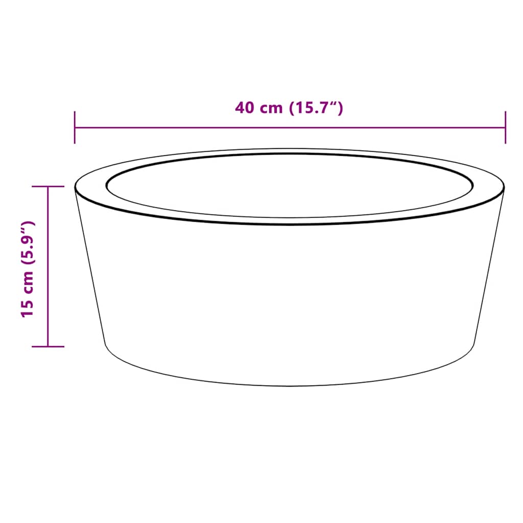 Waschbecken Creme Ø40x15 cm Marmor