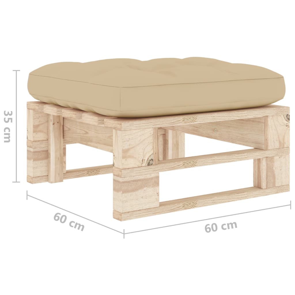 vidaXL Repose-pieds de jardin en palettes Bois de pin imprégné