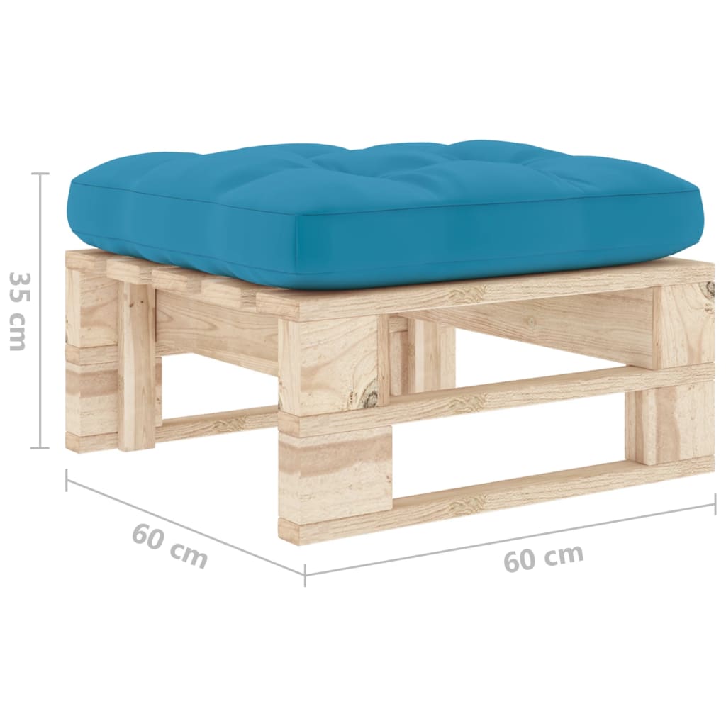vidaXL Ottoman de jardin en palette Bois de pin imprégné
