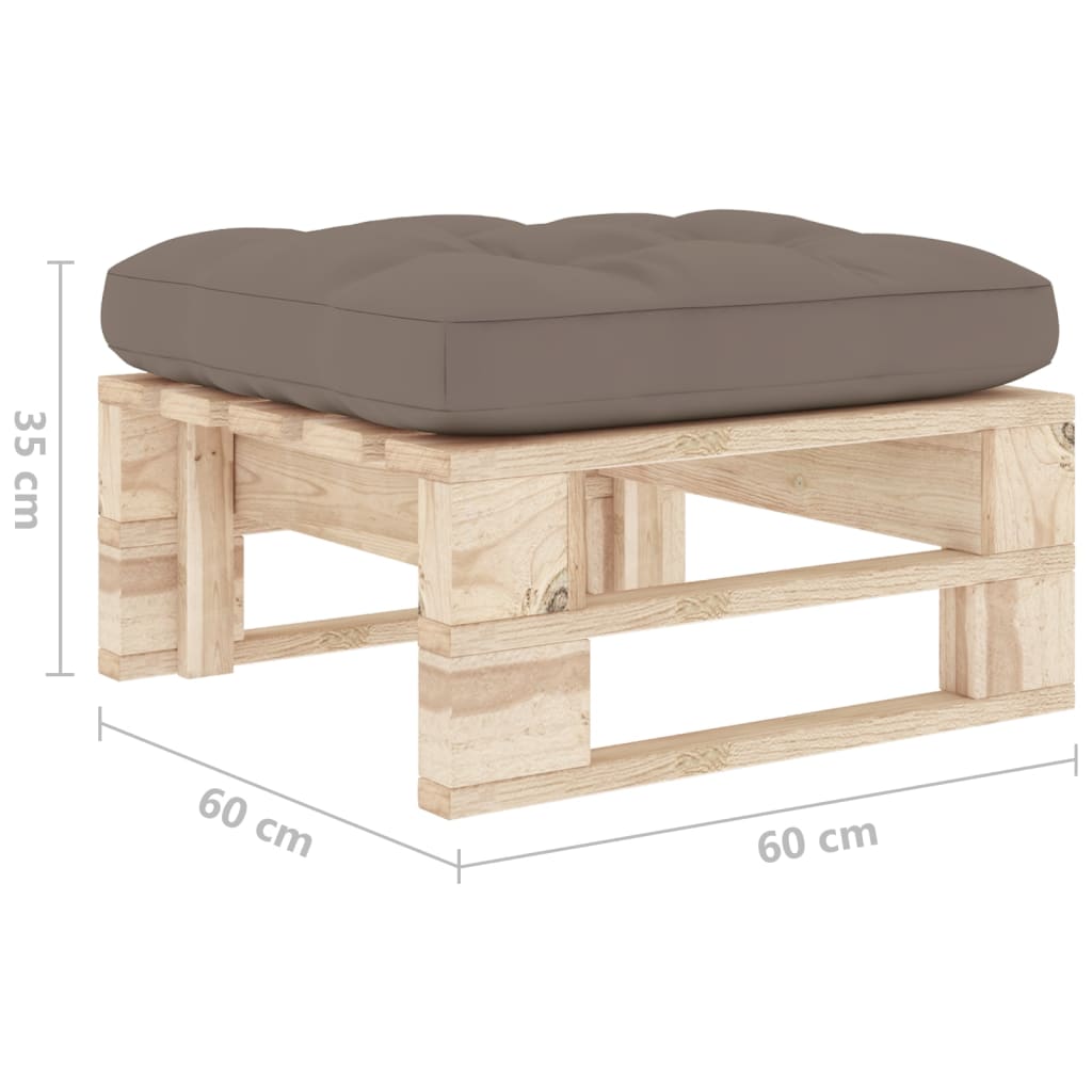 vidaXL Tabouret de jardin sur palette, bois de pin imprégné