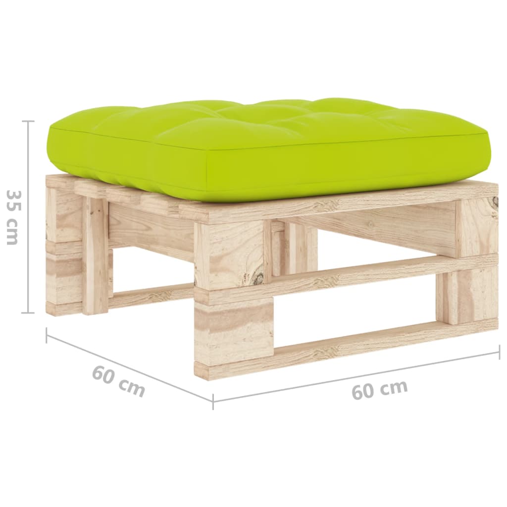 vidaXL Tabouret de jardin sur palette, bois de pin imprégné