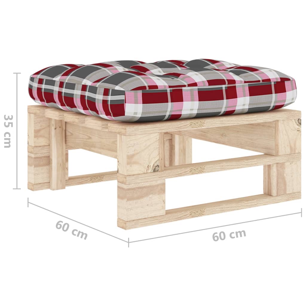 vidaXL Tabouret de jardin sur palette, bois de pin imprégné