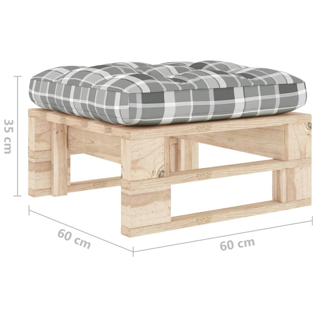 vidaXL Repose-Pieds de Jardin en Palettes Bois de Pin Imprégné