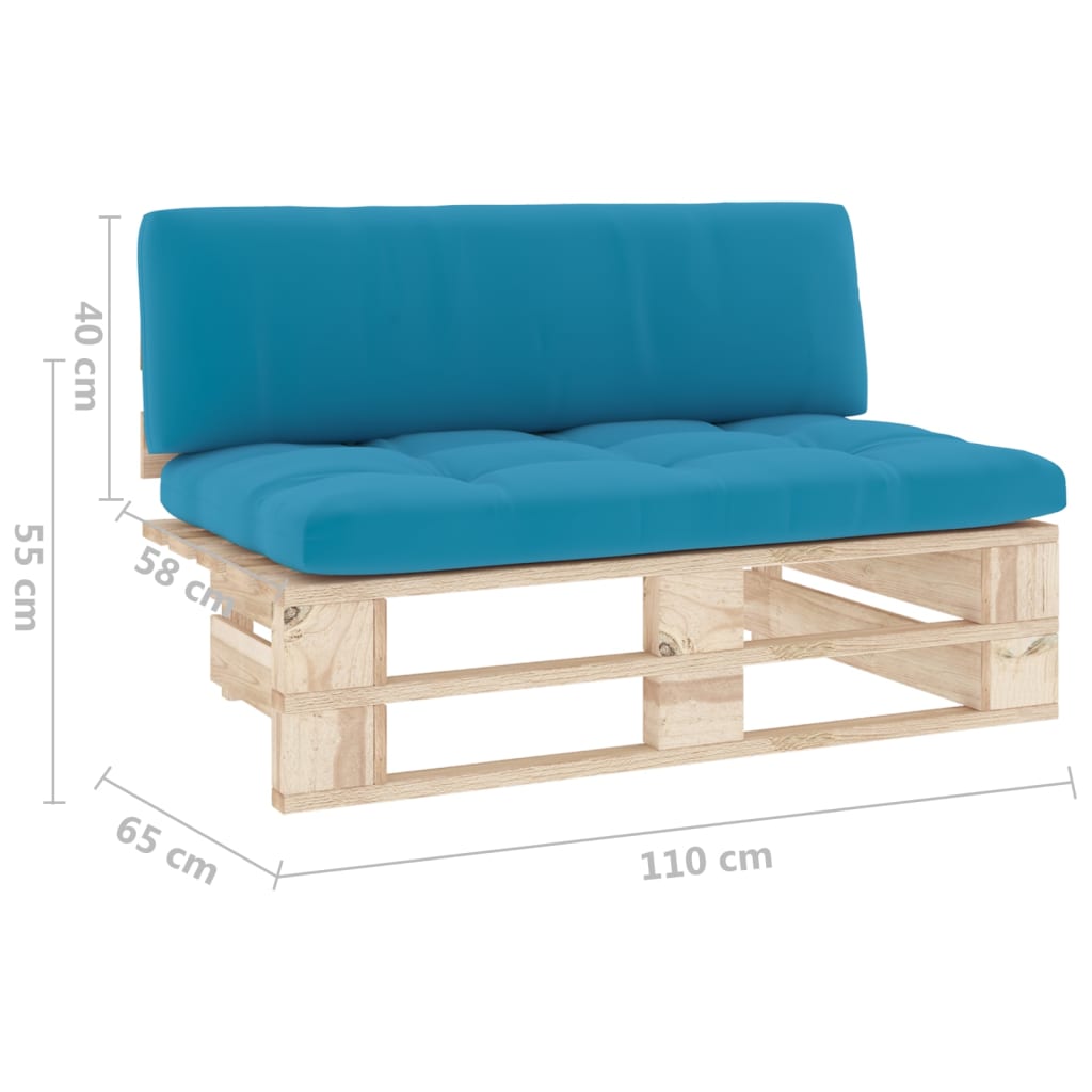 vidaXL Canapé d'angle de jardin en bois de pin imprégné