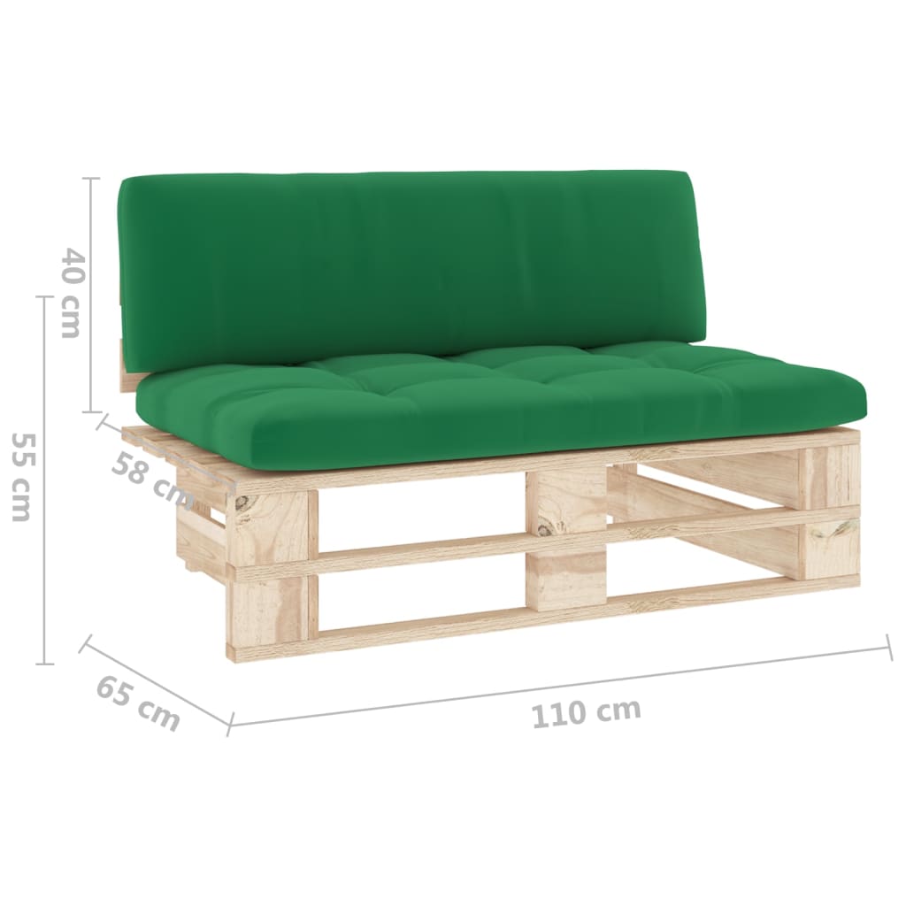 vidaXL Canapé d'angle extérieur palettes Pin imprégné