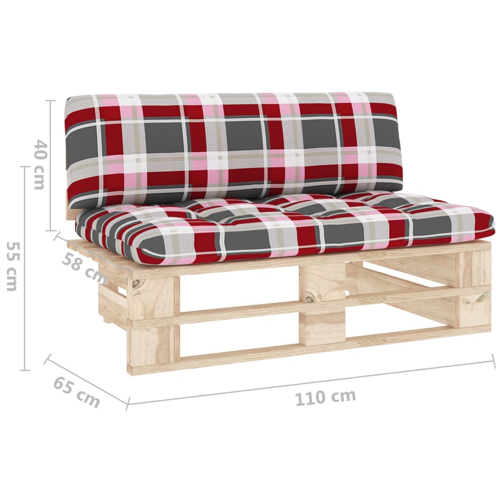 Outdoor-Mittelsofa Paletten Imprägniertes Kiefernholz