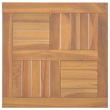 vidaXL Plateau de table carré 50x50x2,5 cm en teck massif