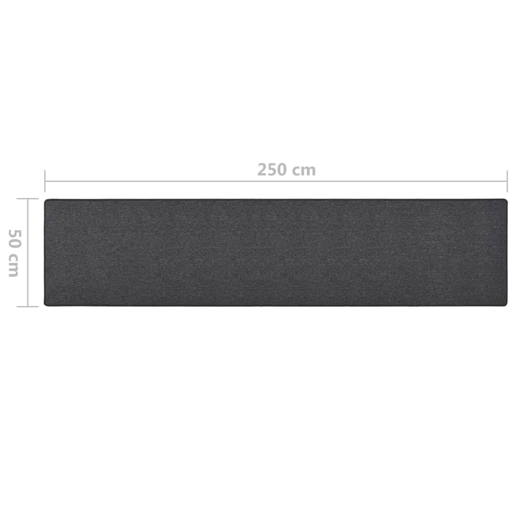 vidaXL Tapis de Couloir Anthracite 50x250 cm